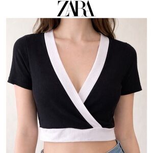 ZARA Wrap Cropped Top - NWOT